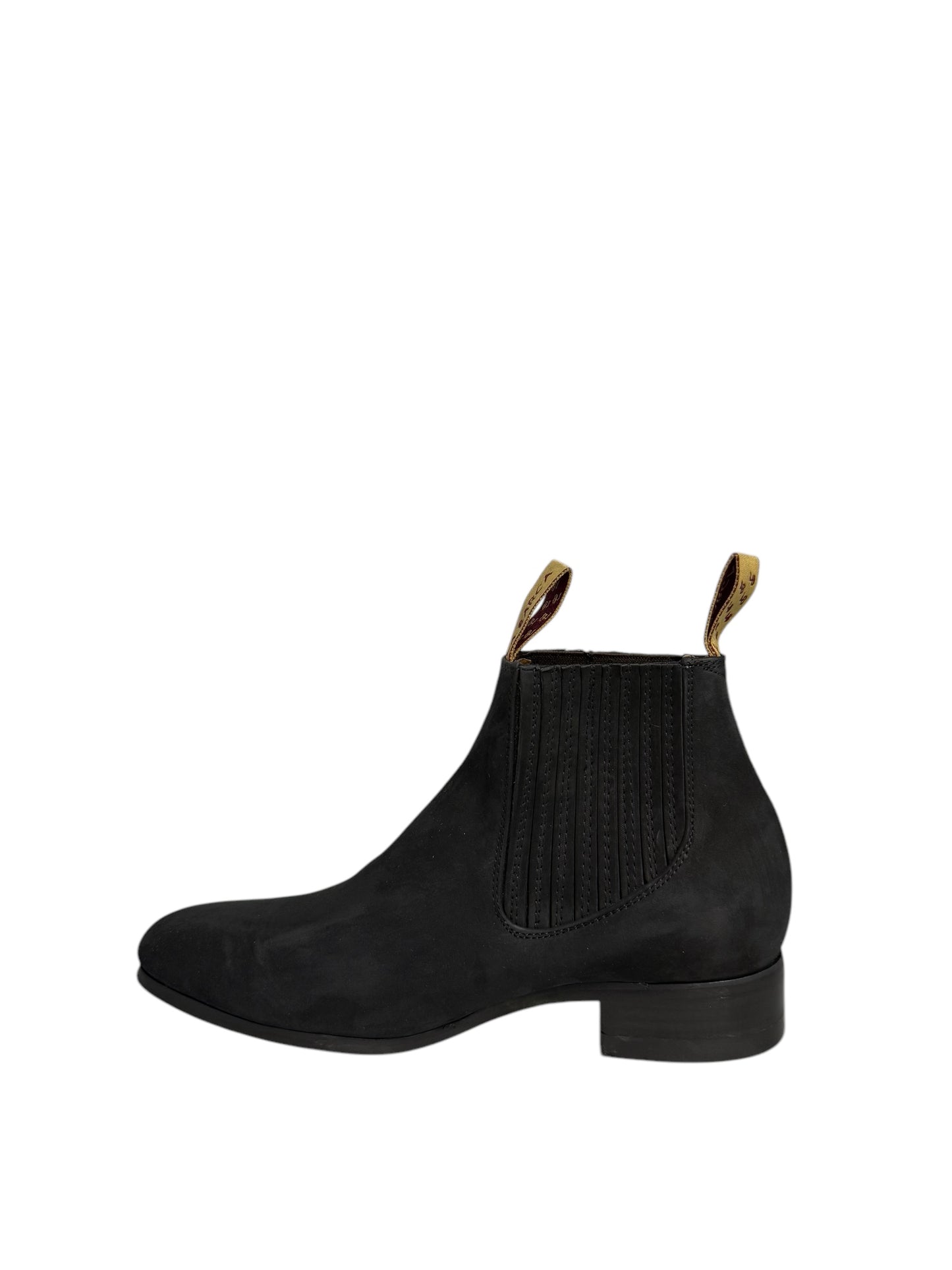 La Barca Suede Black Charro Ankle Boot - 500