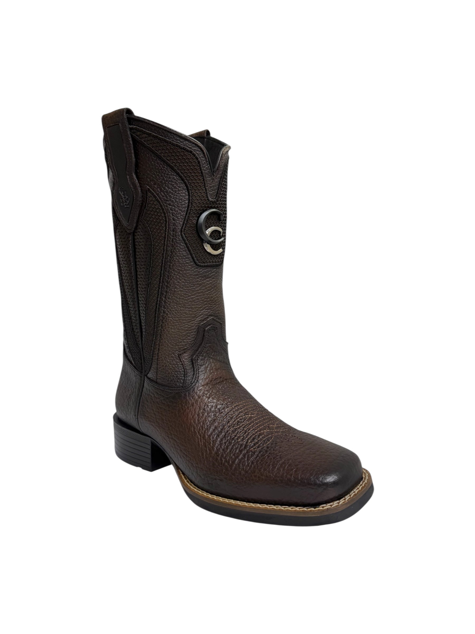 Cuadra FlexRider American Bison Chocolate Embriodery Square Toe - CU983