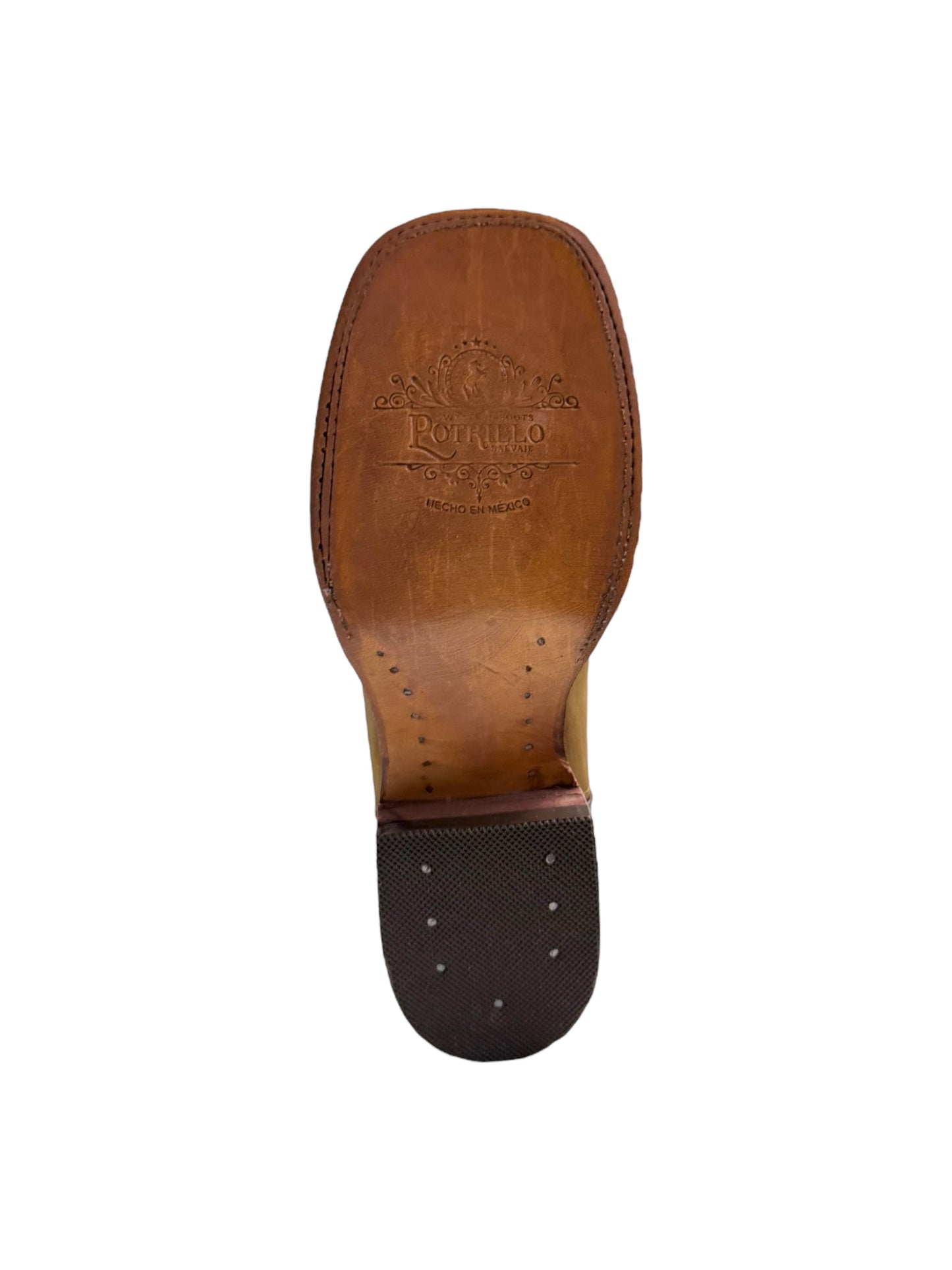 Potrillo Aztec Embroidery Ocre Square Toe Womens Boot - 434