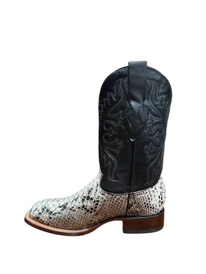 Red Diamond Python Natural Square Toe