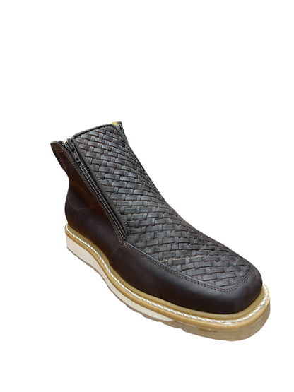 Ranchers Leather Stitched Brown Casual Shoes
