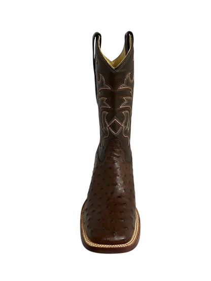 Los Altos Square Toe Ostrich Brown - 8220307