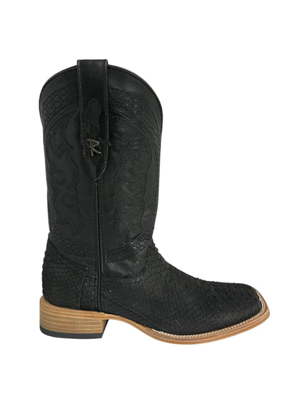 Ranchers Black Python Square Toe