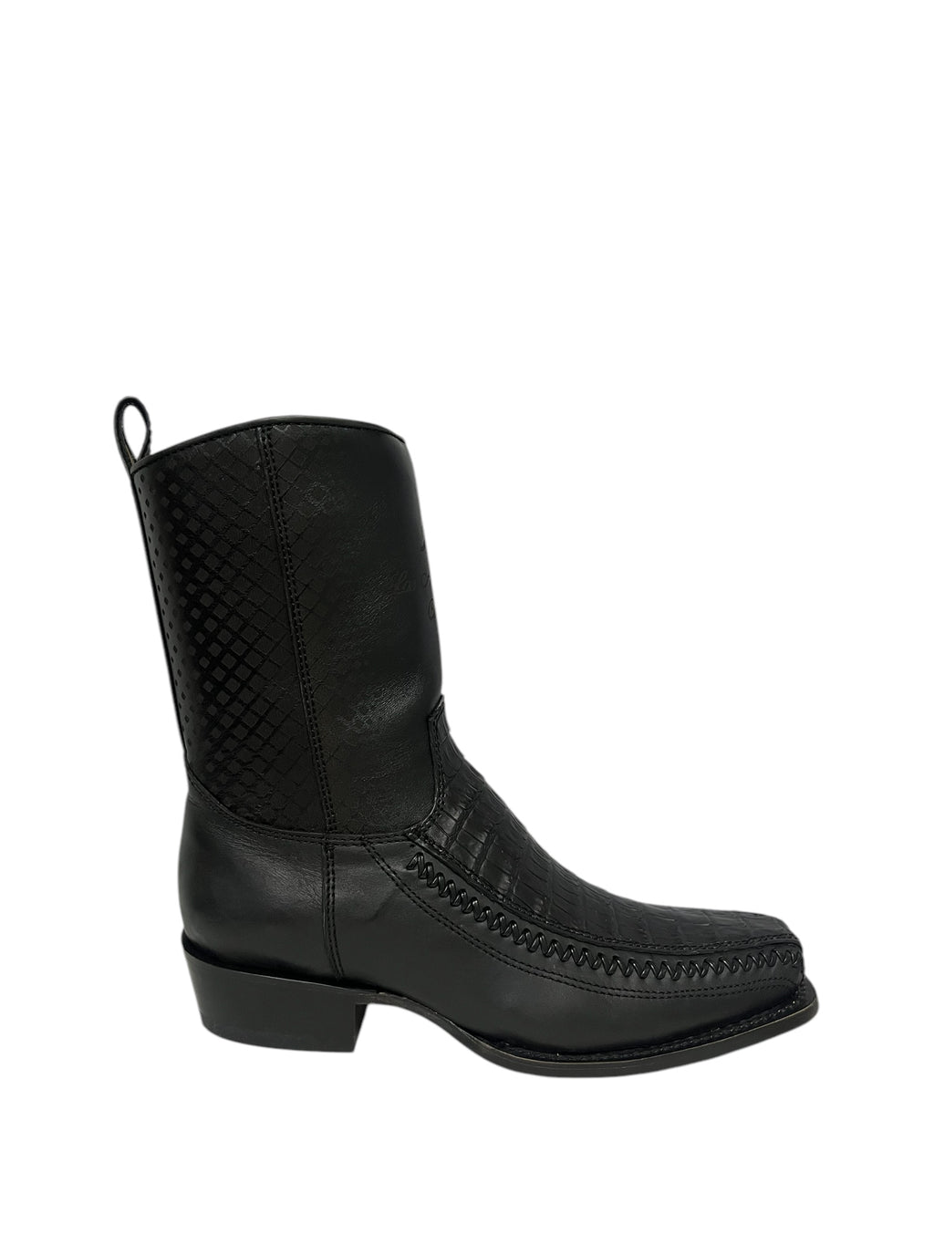 Los Altos 7 Toe Caiman Belly Black - 57BFP8205
