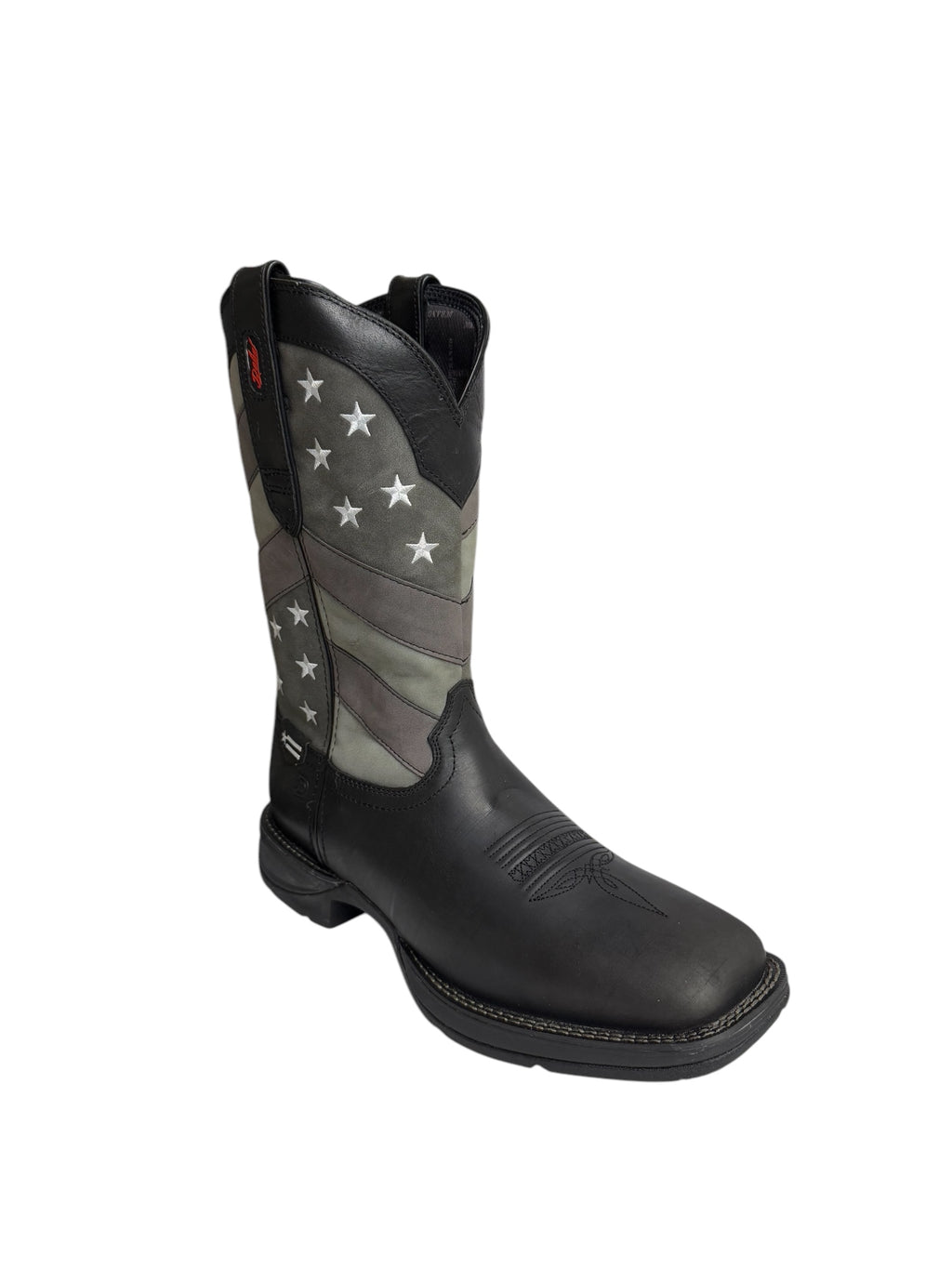 Durango Rebel Faded Black Flag Pull Up Work Boot - DDB0125