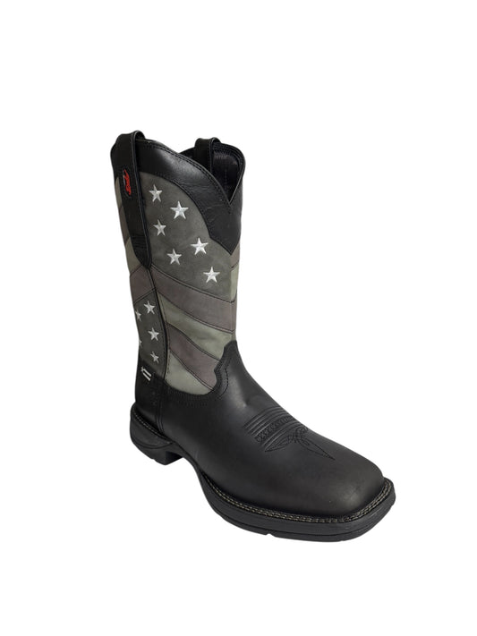Durango Rebel Faded Black Flag Pull Up Work Boot - DDB0125