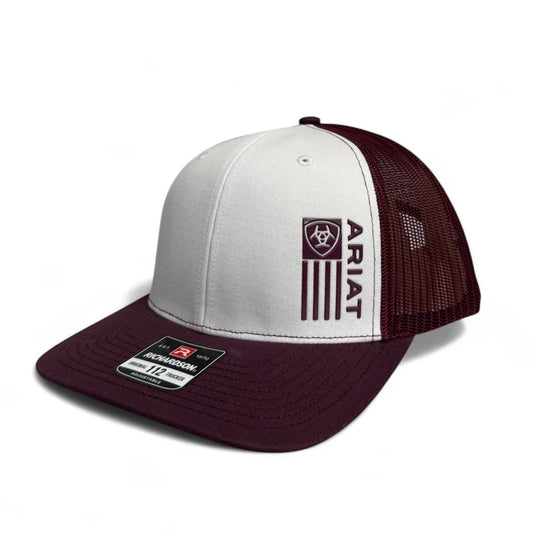 Ariat Cap Flag Logo BG/WH