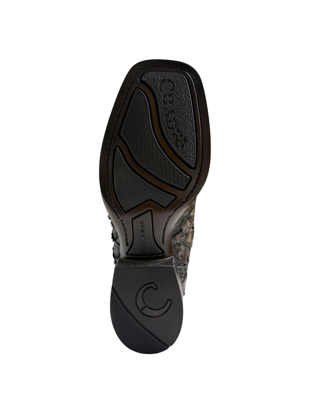 Cuadra FlexRider Pirarucu Black Sand Laser & Embriodery Square Toe - CU979