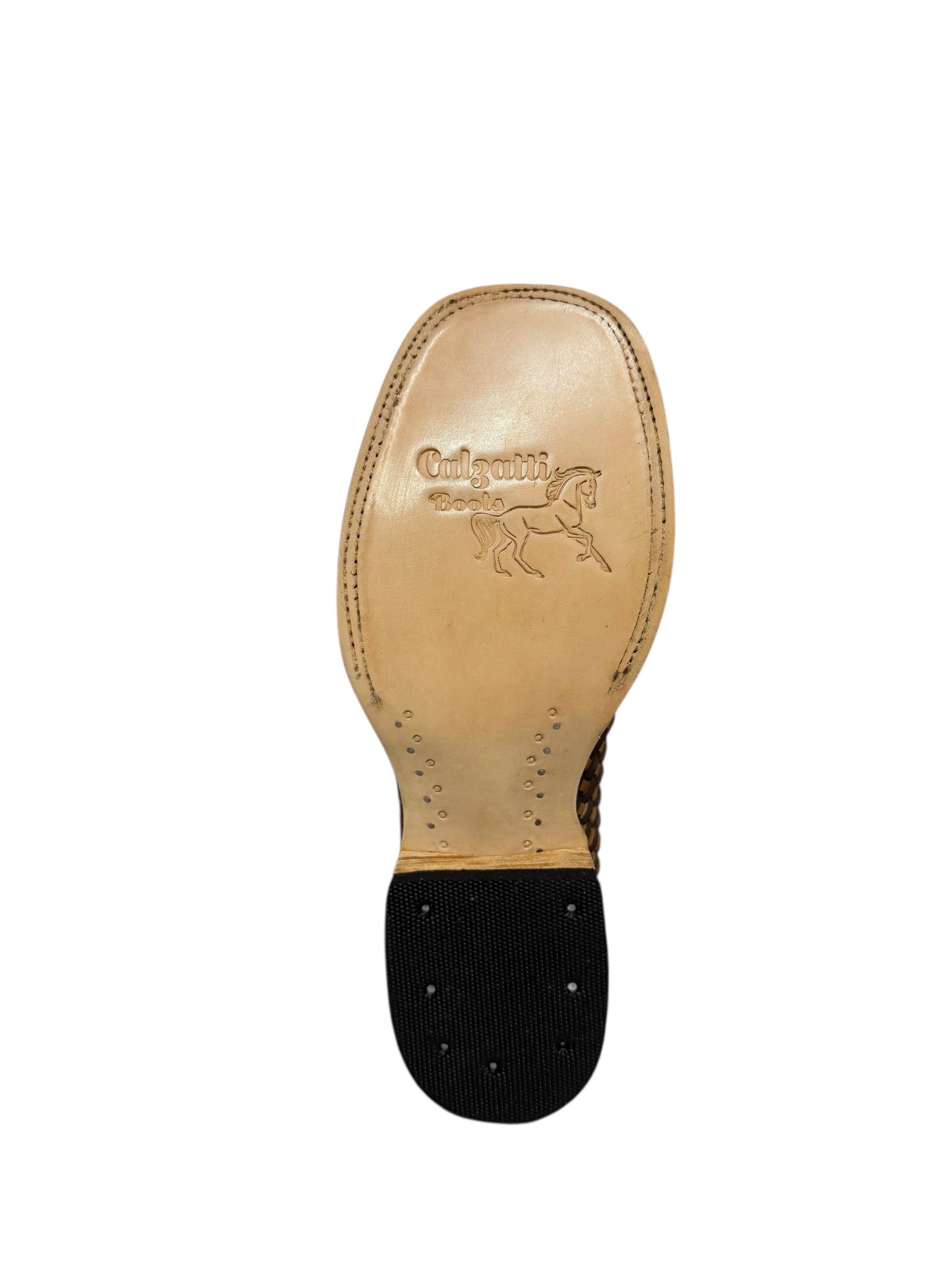 Calzatti Leather Stitched Brown Ankle Boot - 1910