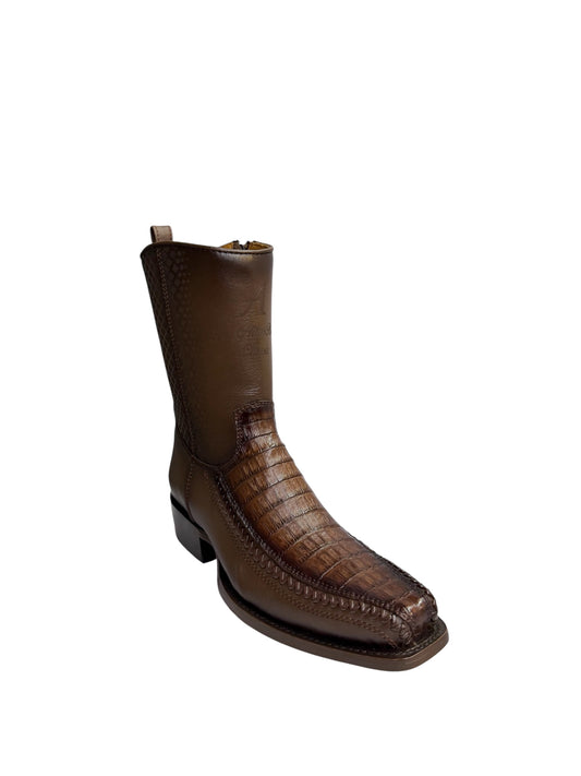 Los Altos 7 Toe Caiman Belly Faded Brown - 57BFP8216