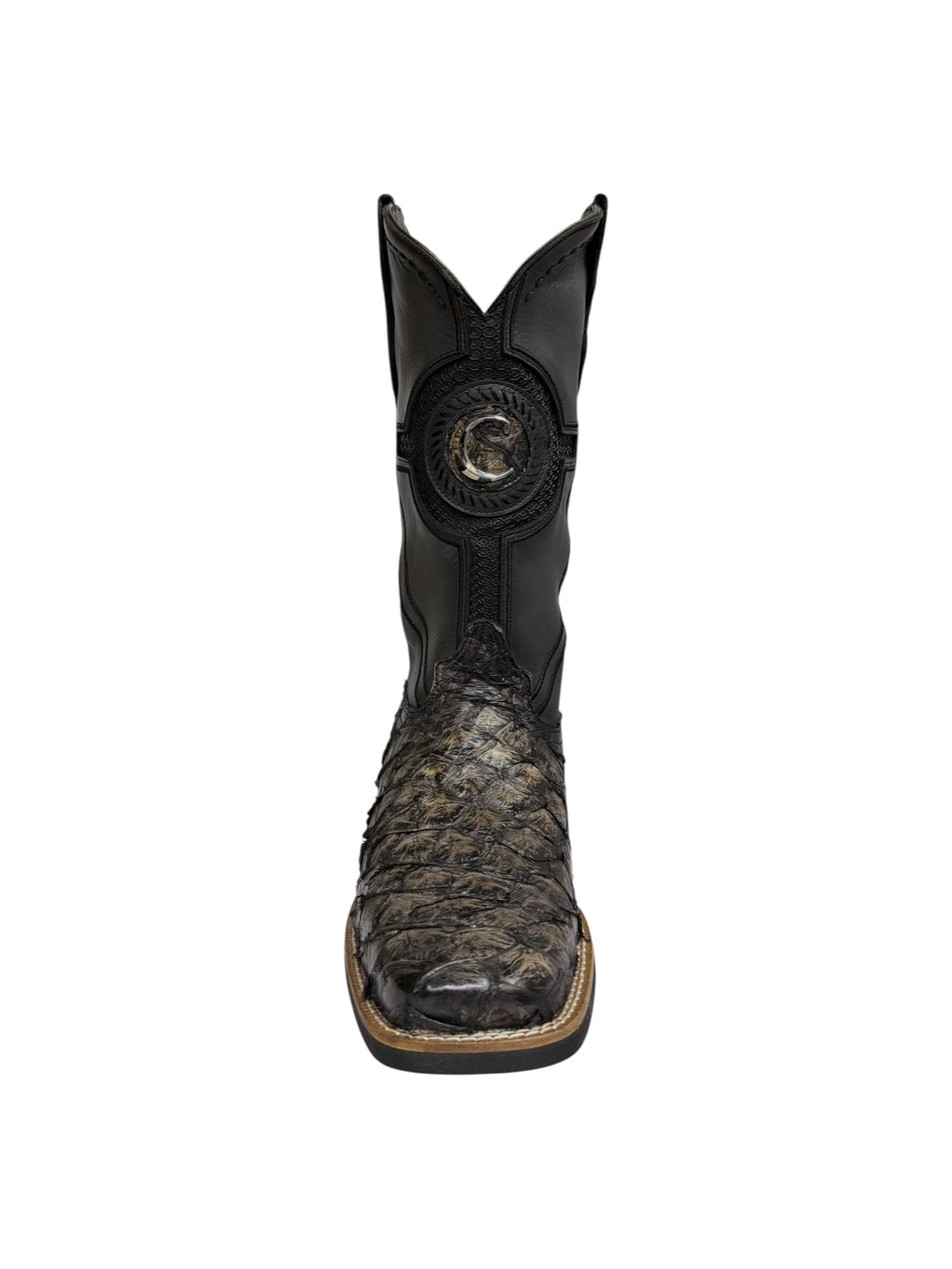 Cuadra FlexRider Pirarucu Black Sand Laser & Embriodery Square Toe - CU979
