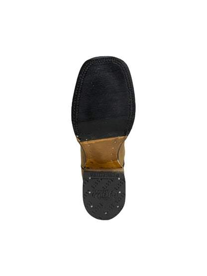 Potrillo Womens Ocre Laser Flowers Square Toe Boot - 431