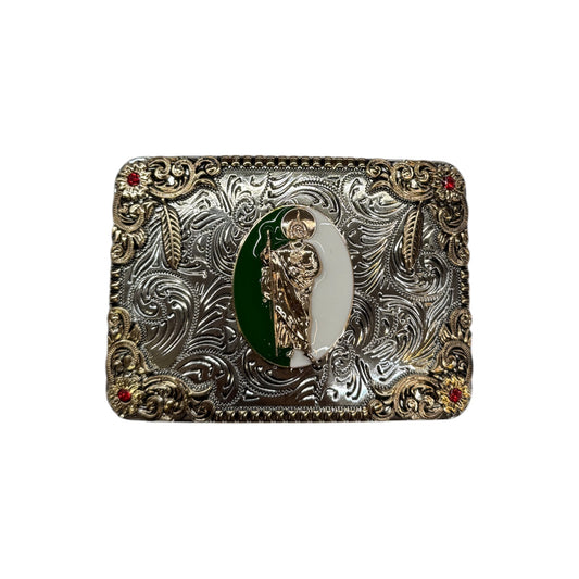 San Judas Tadeo Engraved Belt Buckle - HJ-15