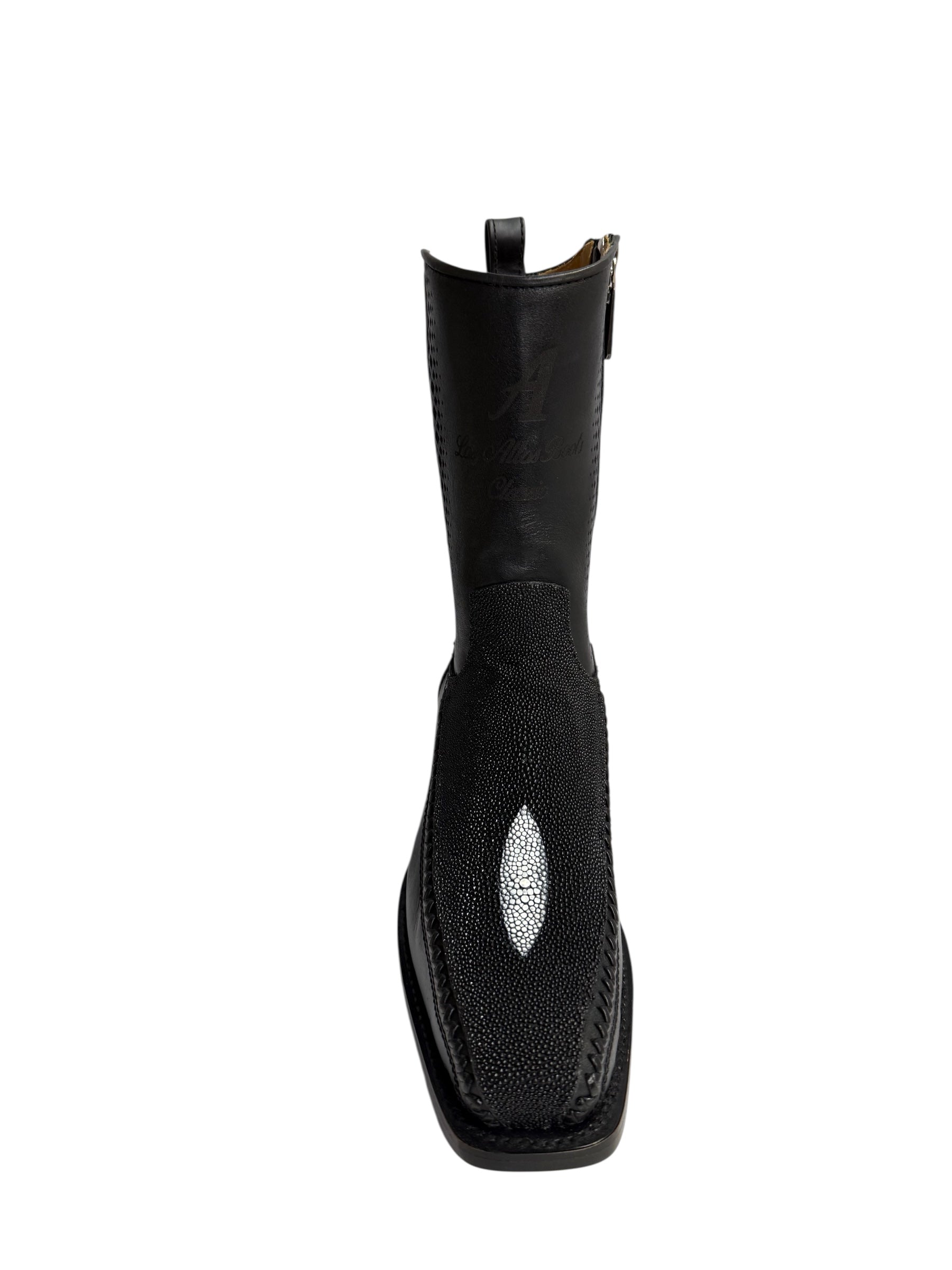 Los Altos Boots 7 Toe Stingray Single Stone Black - 57BFP1205