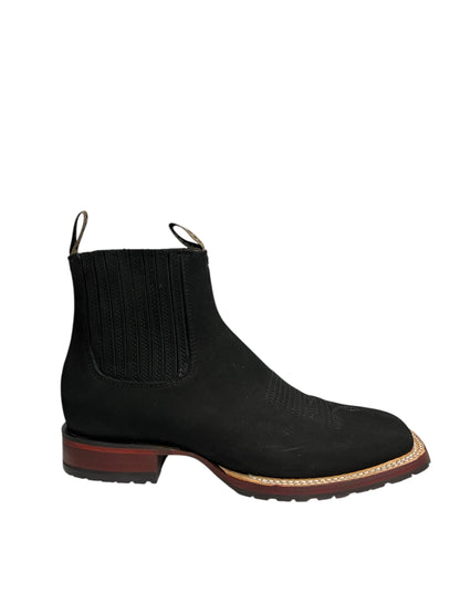 Los Altos Ankle Boot Nobuck Black Rubber Sole - 82TBM6305