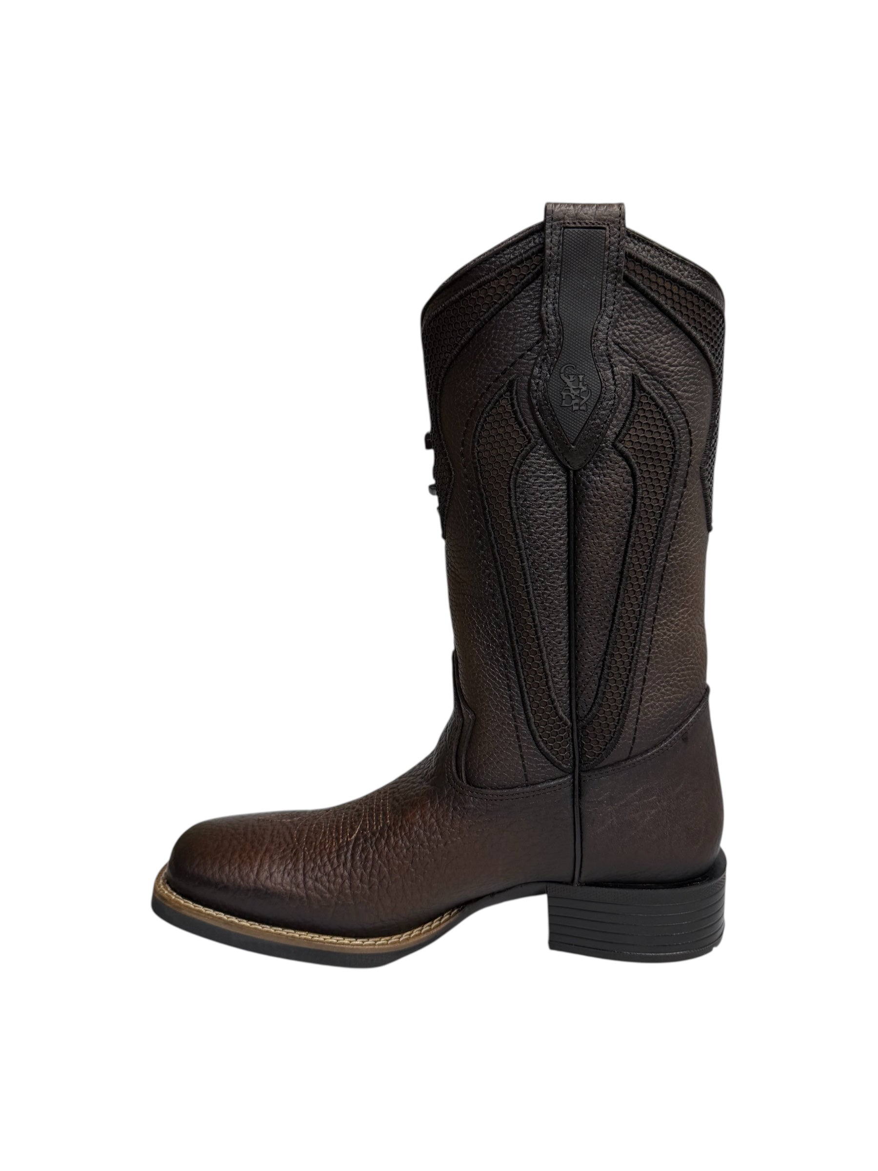 Cuadra FlexRider American Bison Chocolate Embriodery Square Toe - CU983
