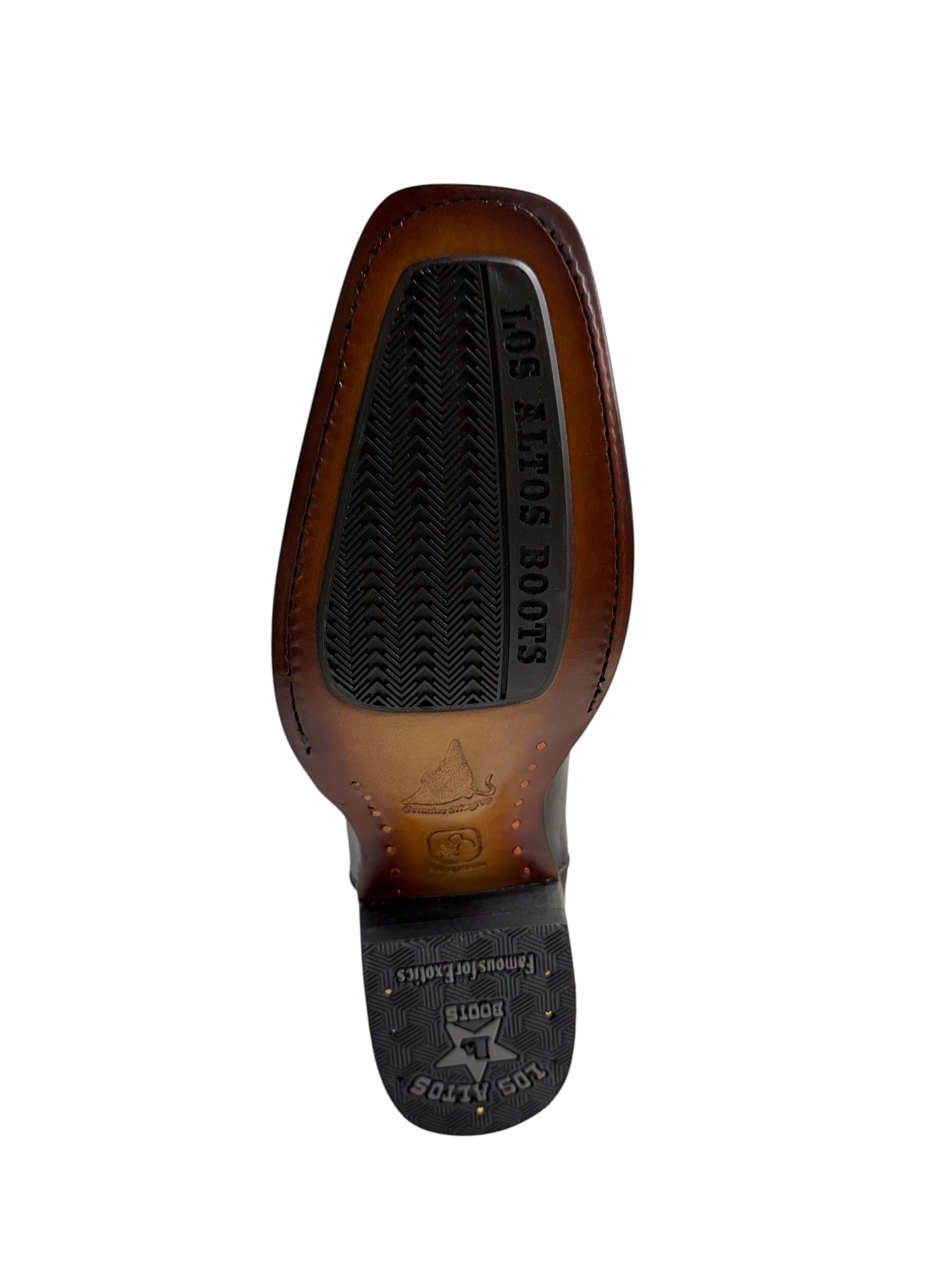 Los Altos Boots 7 Toe Stingray Single Stone Black - 57BFP1205