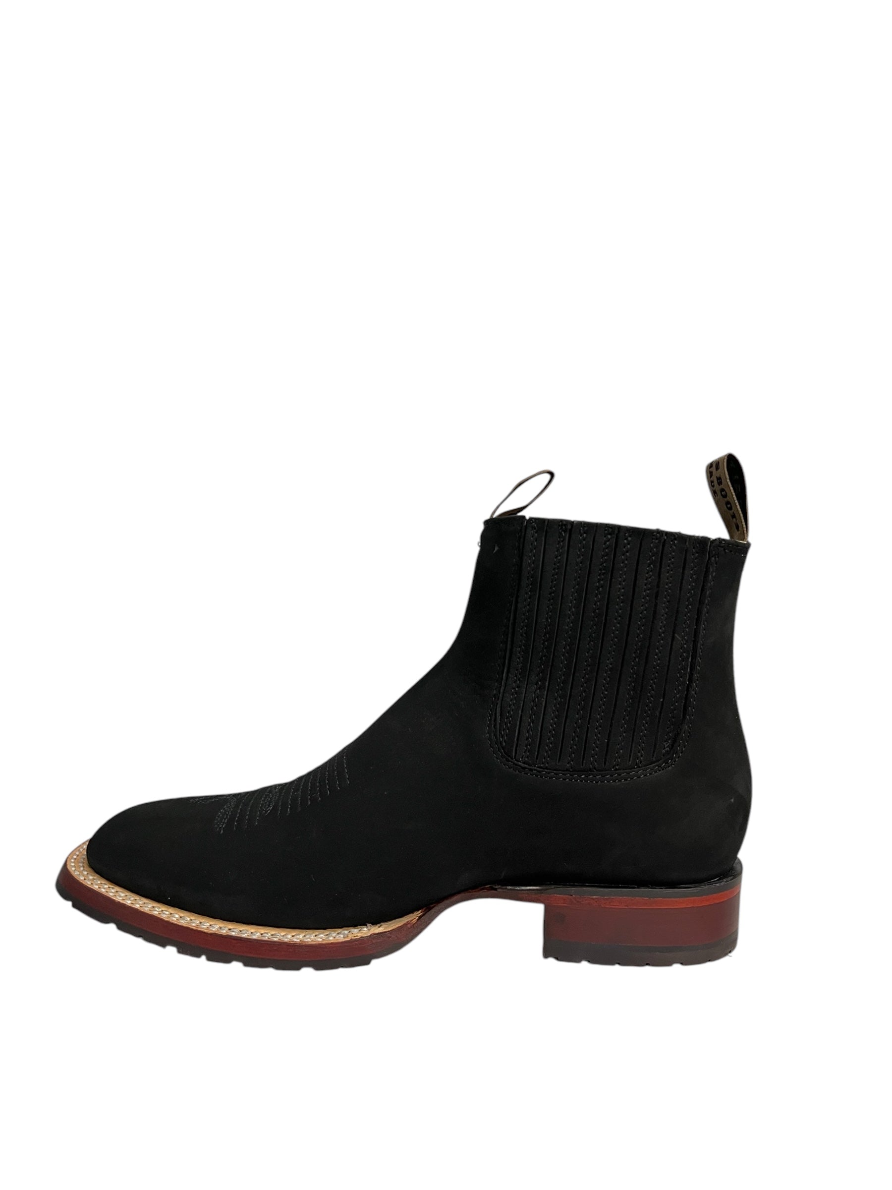 Los Altos Ankle Boot Nobuck Black Rubber Sole - 82TBM6305