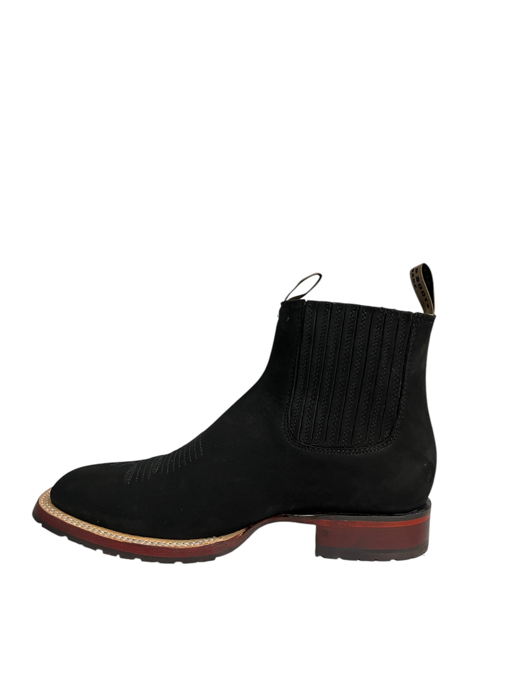 Los Altos Ankle Boot Nobuck Black Rubber Sole - 82TBM6305