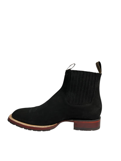 Los Altos Ankle Boot Nobuck Black Rubber Sole - 82TBM6305