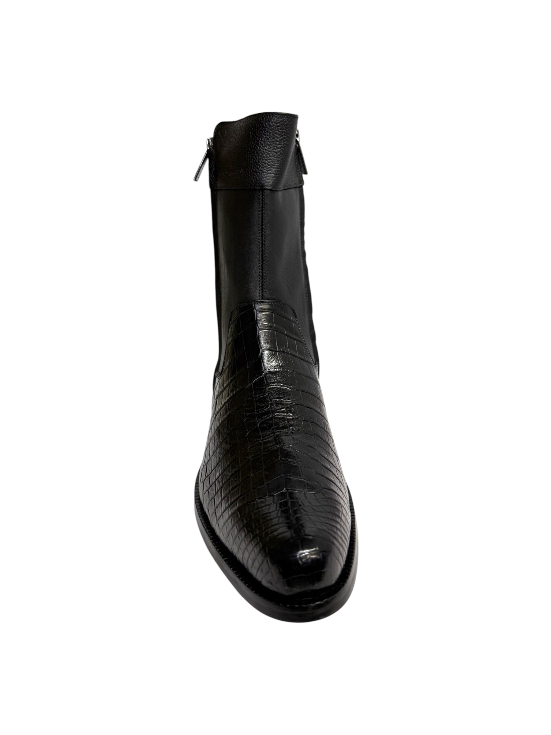 Franco Cuadra Caiman Belly Inca Black Cowhide - FC865