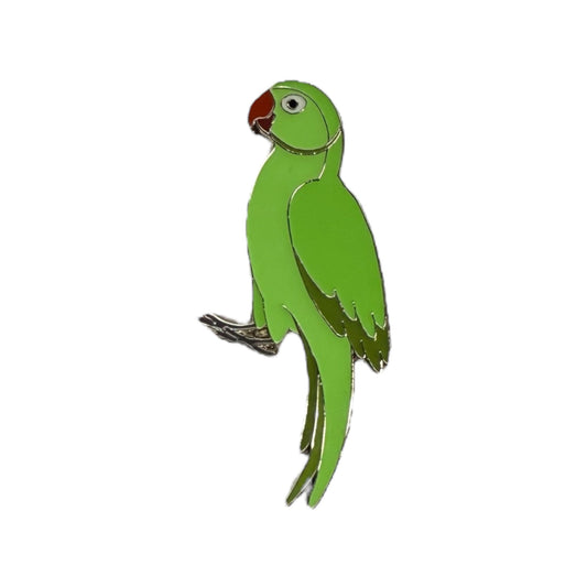 Green Parrot Bird Hat Pin