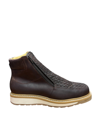 Ranchers Leather Stitched Brown Casual Shoes