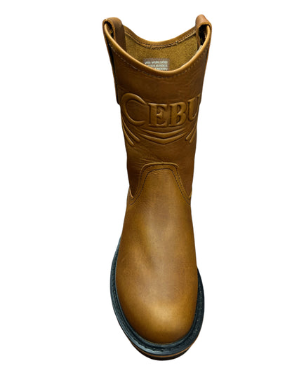 Cebu Soft Toe 10” Honey Pull Up Work Boots - MAX