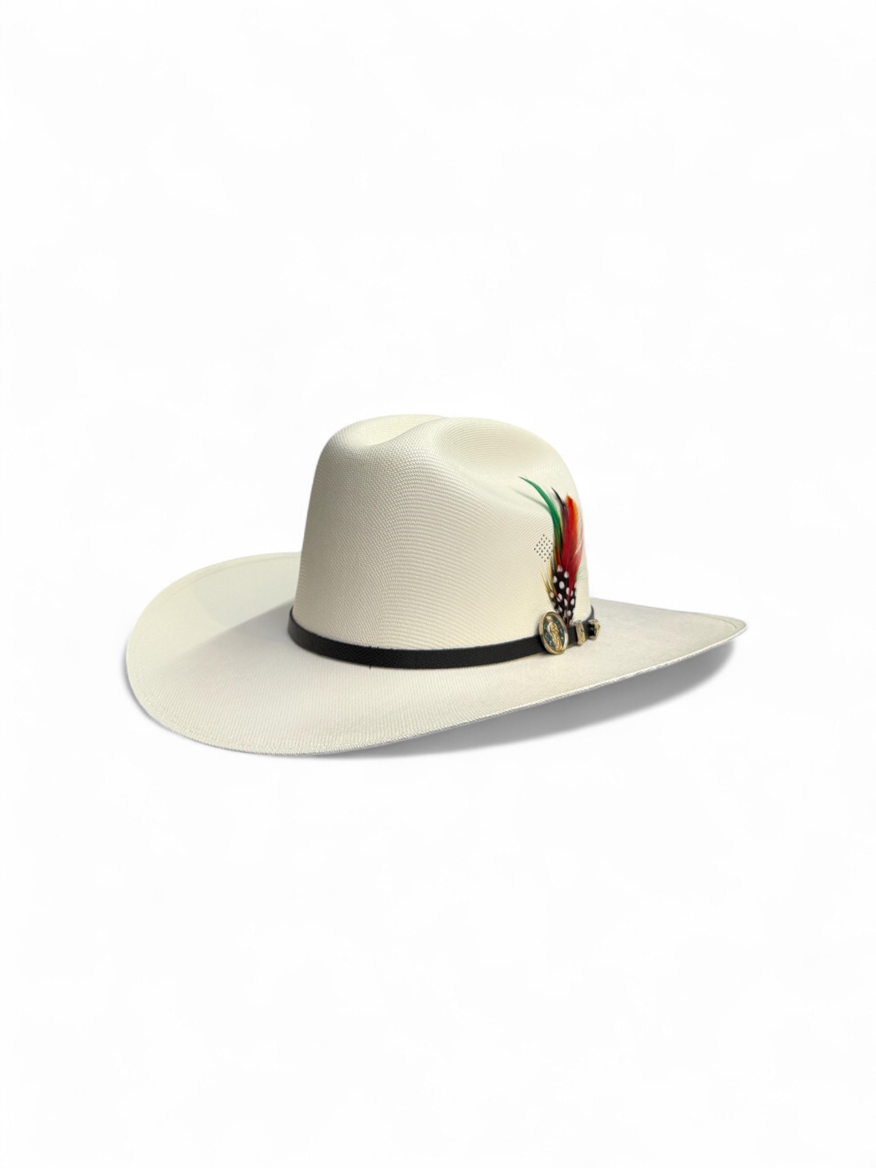 Stone San Judas Straw Hat Sinaloa Regular Crown 3 1/2 Inch Brim