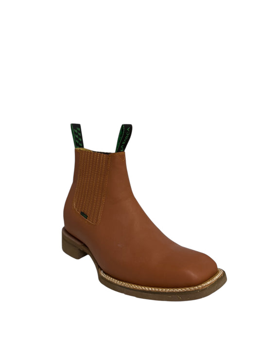 La Barca Square Toe Oiled Leather Honey Ankle Boot - 921