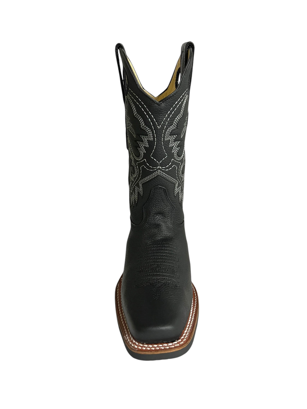 Los Altos Rodeo Square Toe And Rubber Sole Grisly Black - 8132705