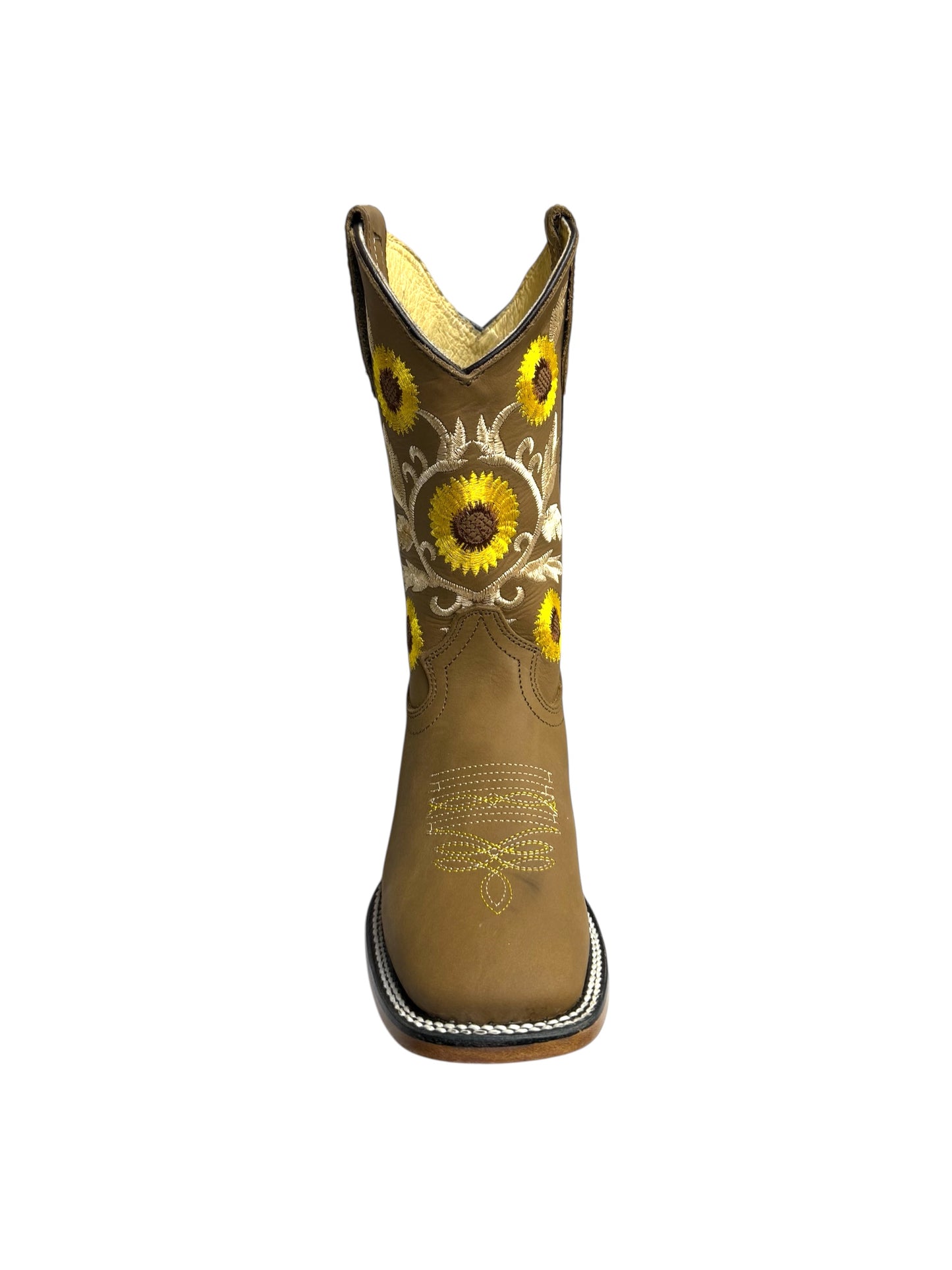Potrillo Sunflowers Ocre Square Toe Womens Boot - 411