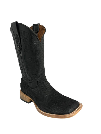 Ranchers Black Python Square Toe
