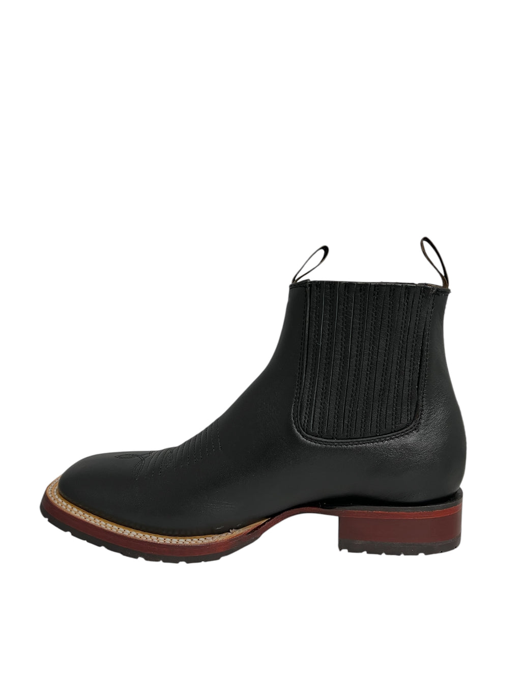 Los Altos Belmont Black Square Toe Tractor - 84TBM2105