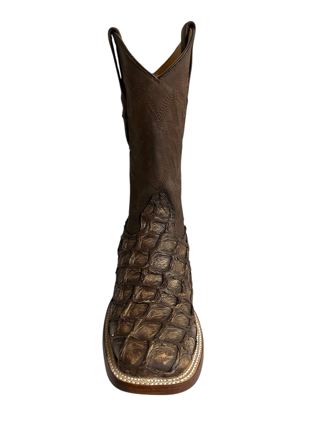 Los Altos Square Toe Piraruccu Rustic Brown - 8221085
