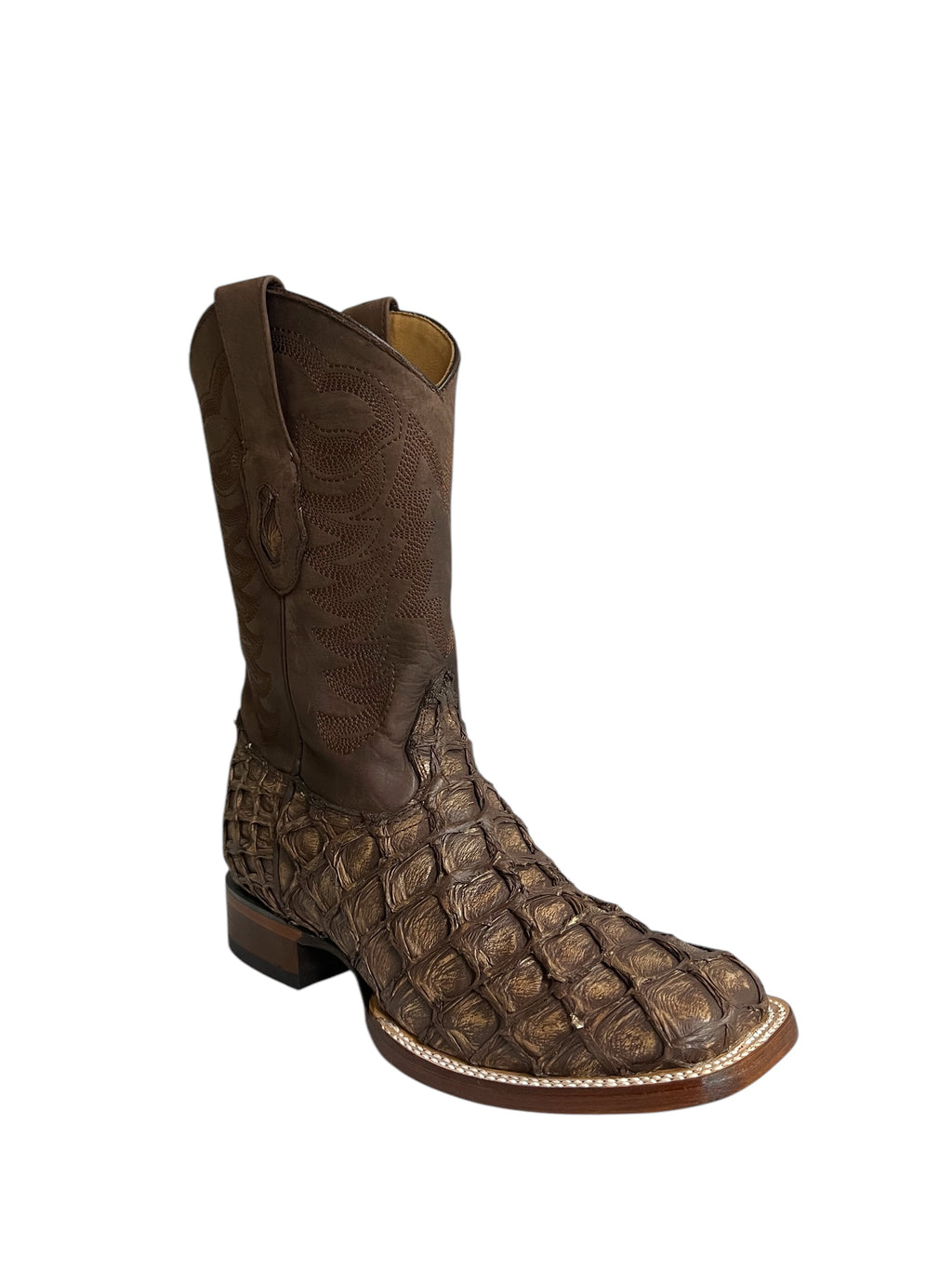 Los Altos Square Toe Piraruccu Rustic Brown - 8221085