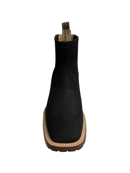 Los Altos Ankle Boot Nobuck Black Rubber Sole - 82TBM6305