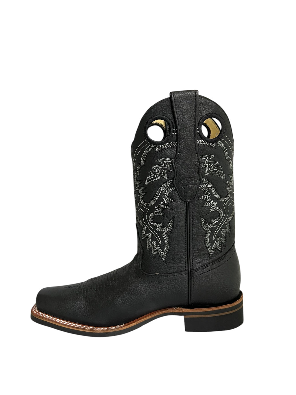 Los Altos Rodeo Square Toe And Rubber Sole Grisly Black - 8132705