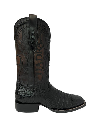 Cuadra Caiman Belly Square toe Black - CU678