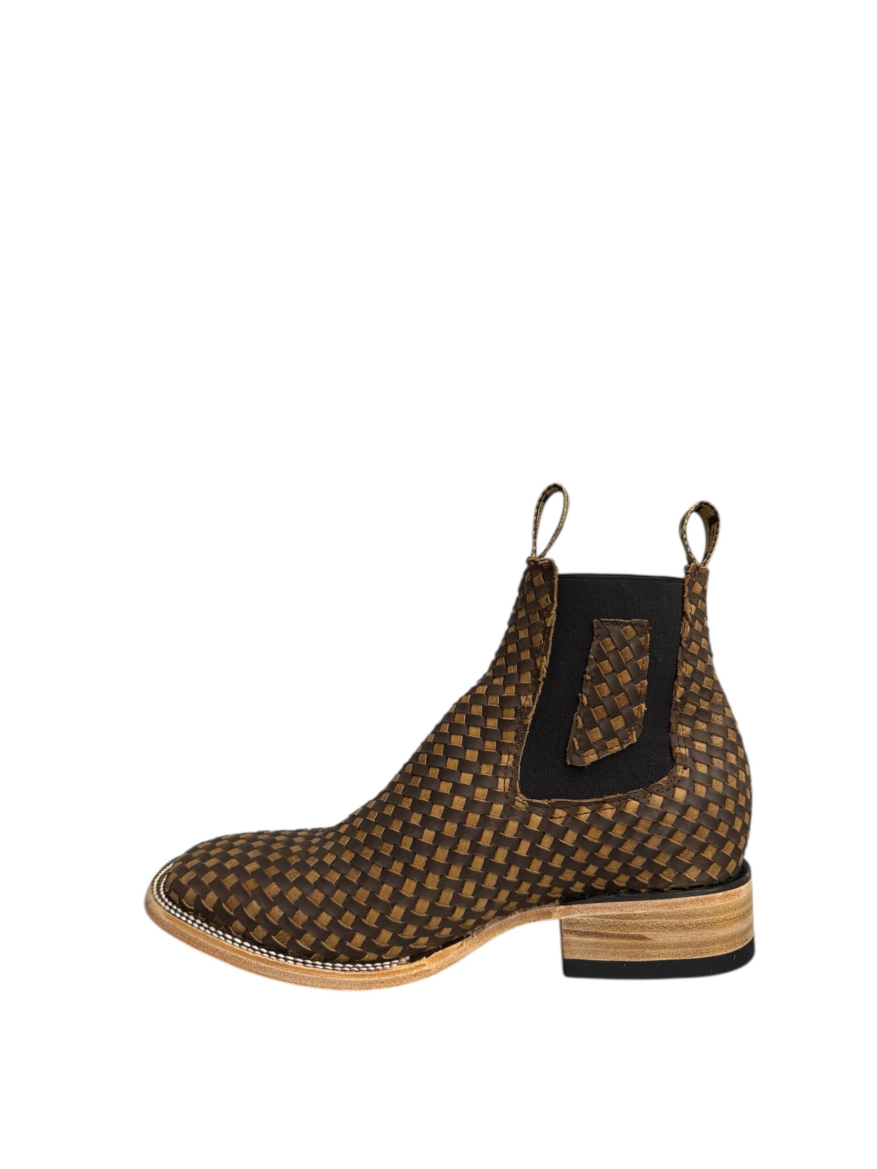 Calzatti Leather Stitched Brown Ankle Boot - 1910