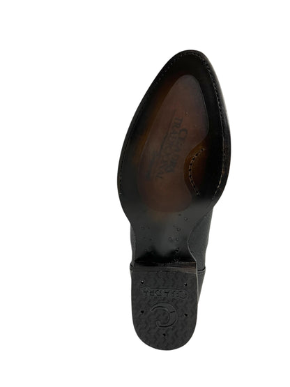 Cuadra Black Deer Laser & Embriodery Round Toe - CU682