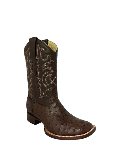 Los Altos Square Toe Ostrich Brown - 8220307
