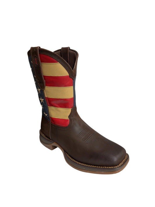 Durango Rebel Patriotic Pull Up Western Flag Work Boot - DB5554
