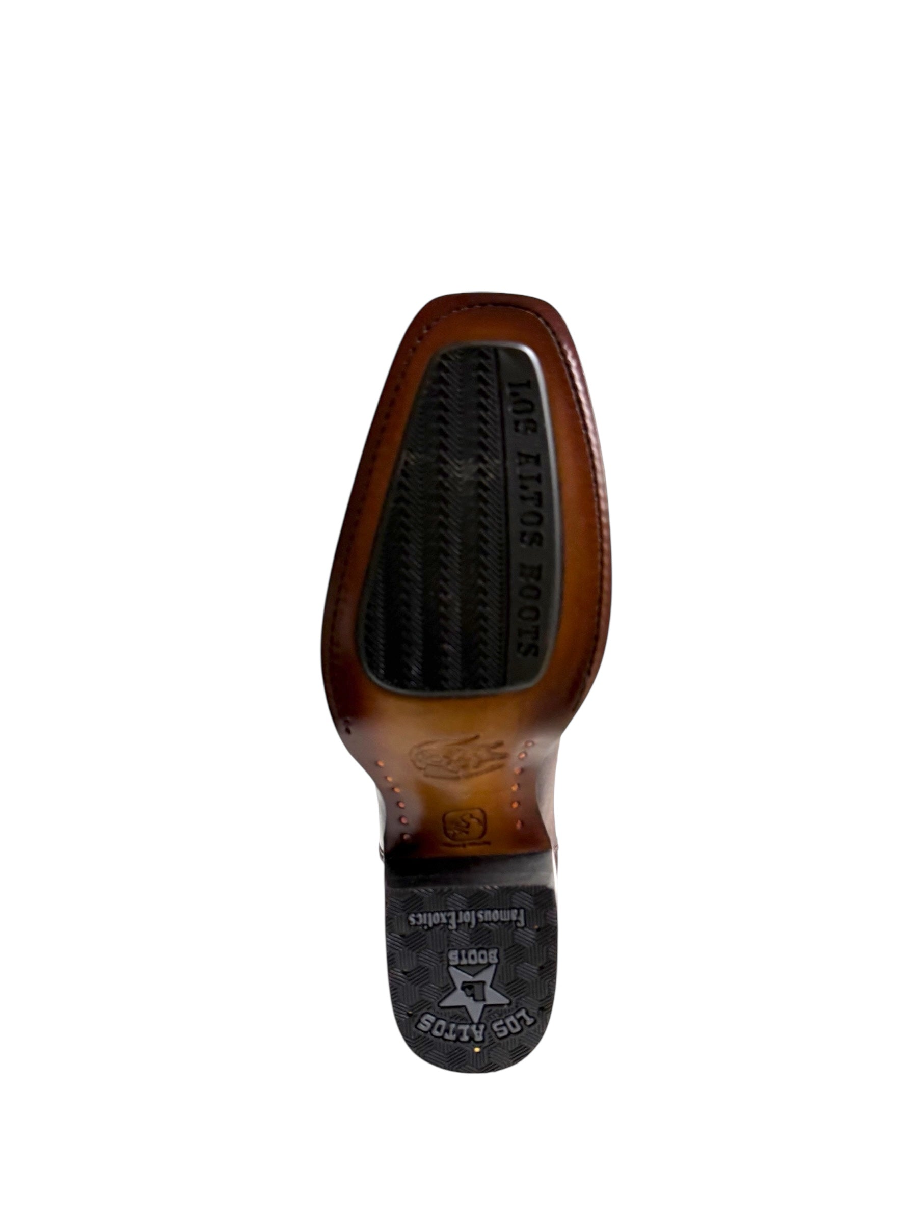Los Altos 7 Toe Caiman Belly Faded Brown - 57BFP8216