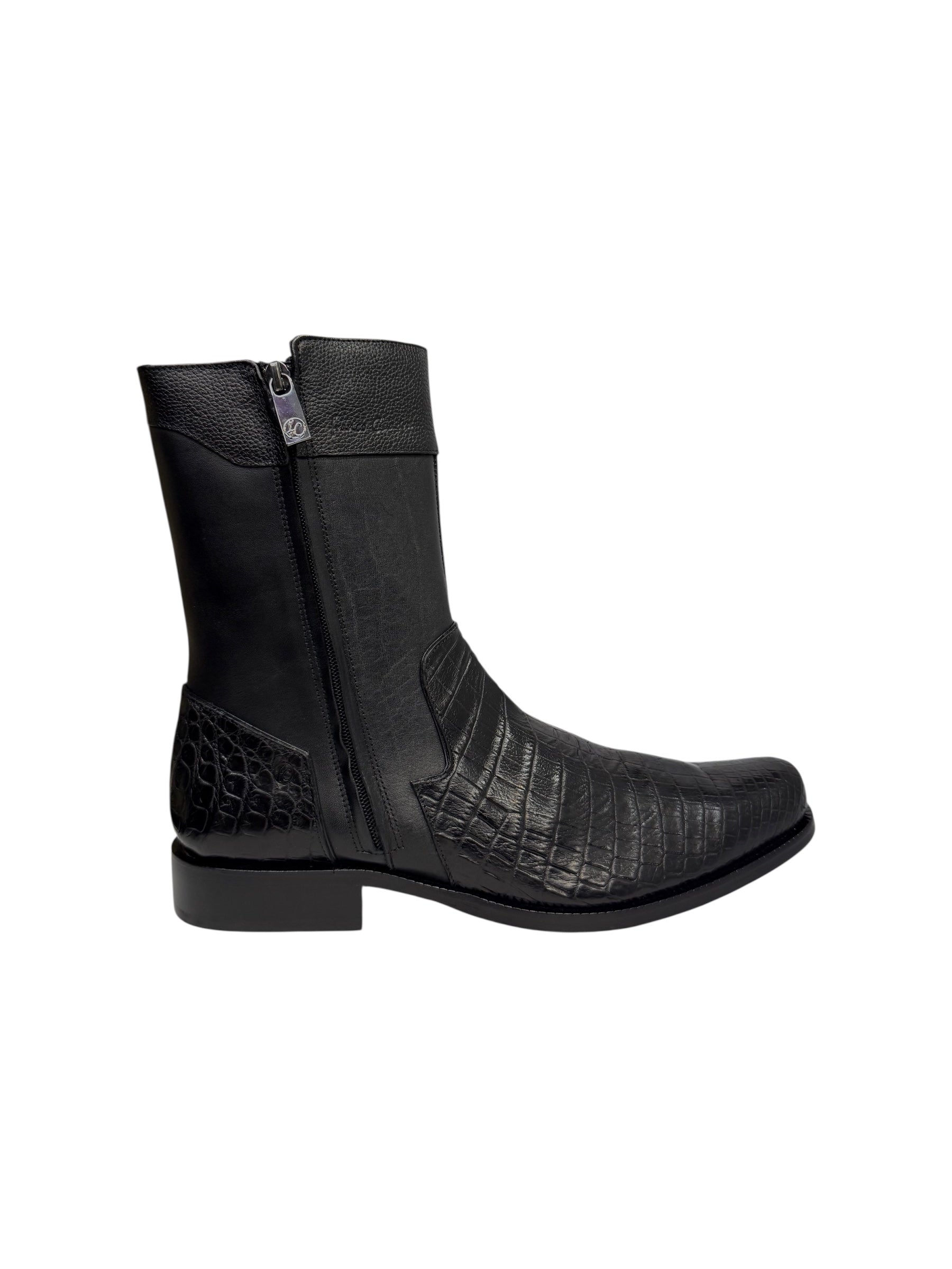 Franco Cuadra Caiman Belly Inca Black Cowhide - FC865