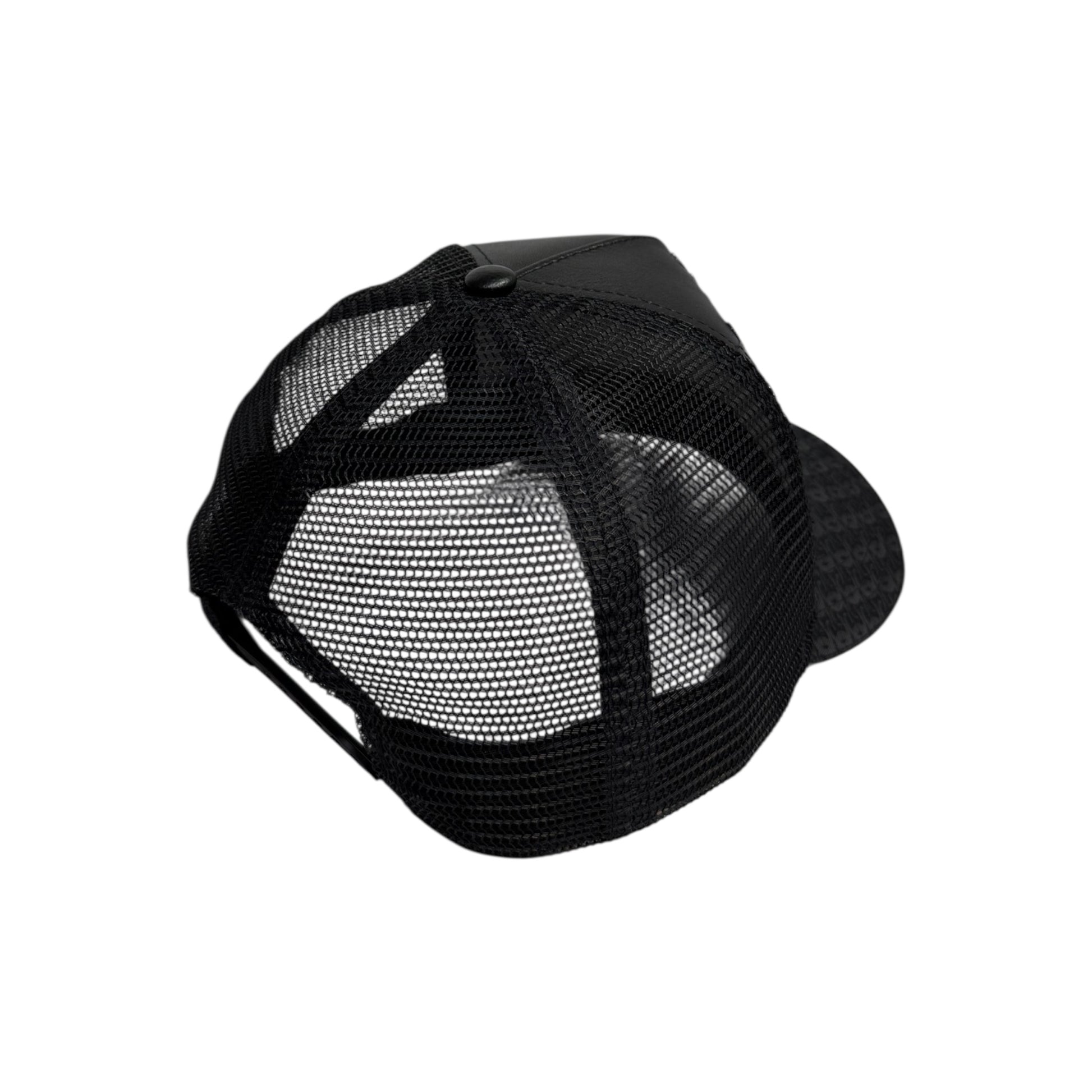 Cuadra Men's Eagle Black Leather Cap - CC123