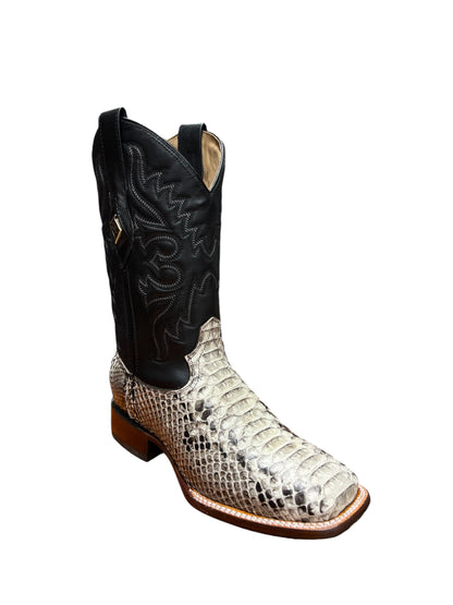 Red Diamond Python Natural Square Toe
