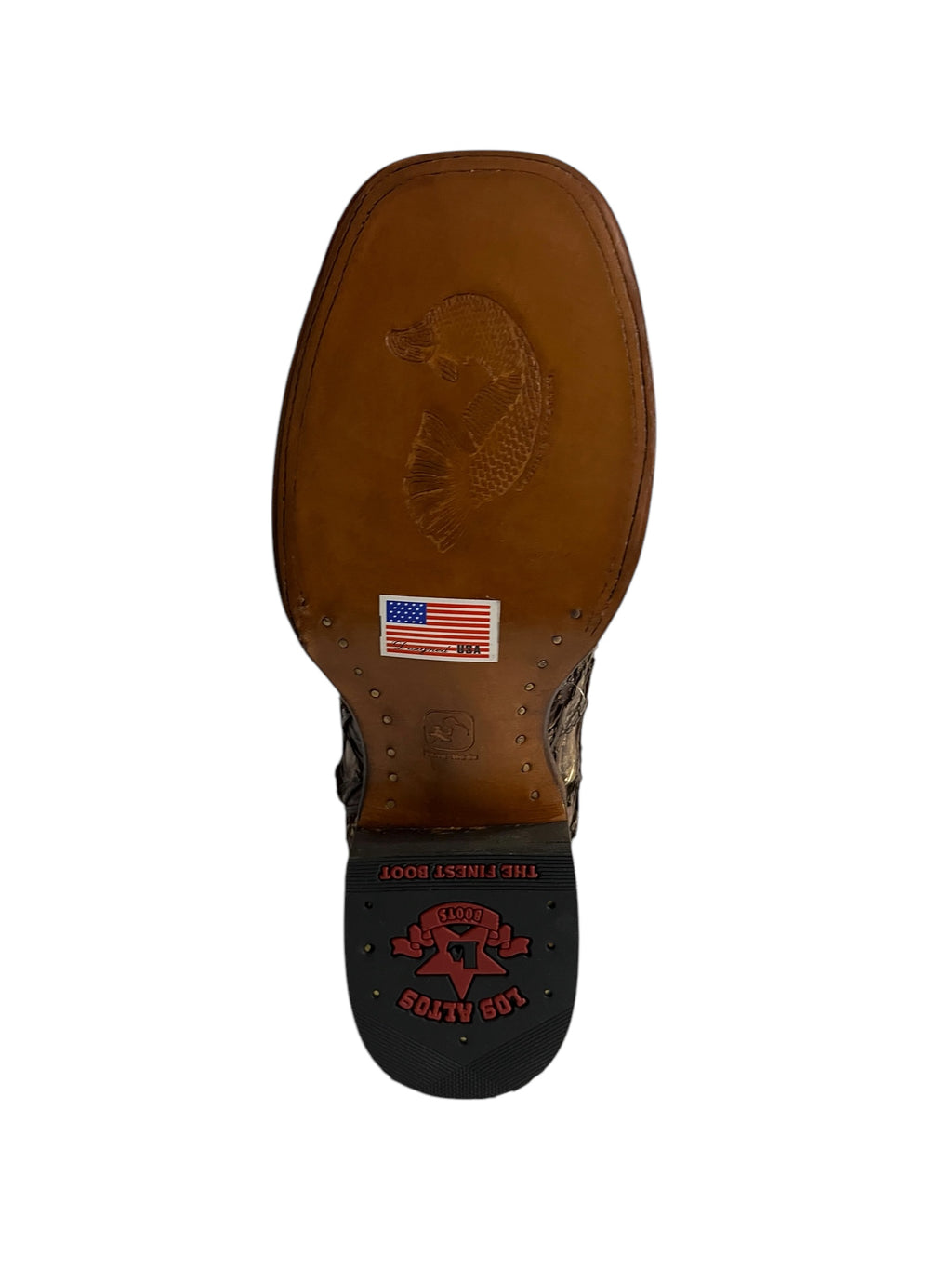 Los Altos Square Toe Piraruccu Rustic Brown - 8221085