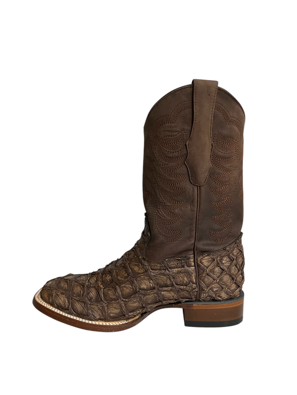 Los Altos Square Toe Piraruccu Rustic Brown - 8221085