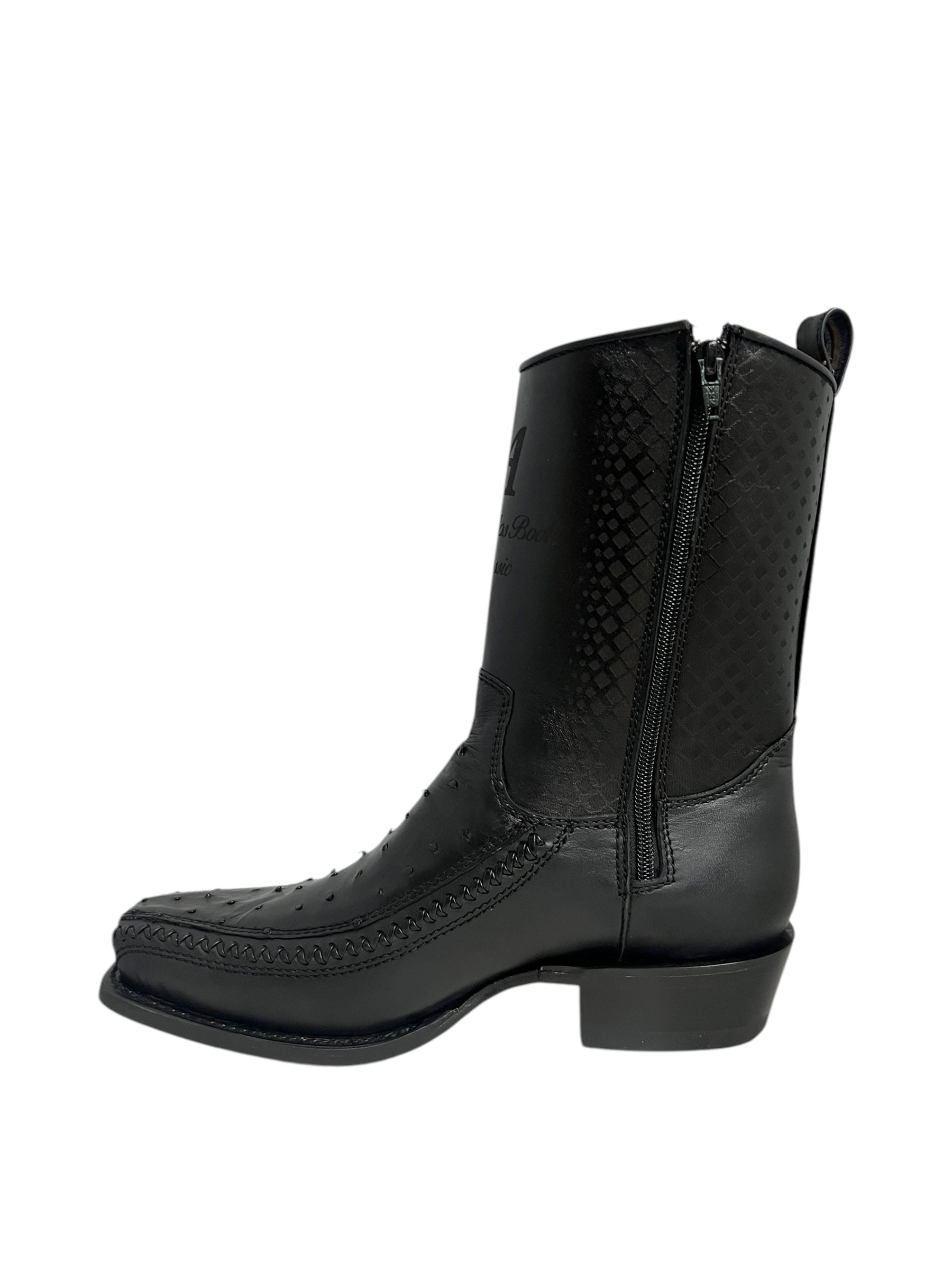 Los Altos 7 Toe Ostrich black - 57BFP0305